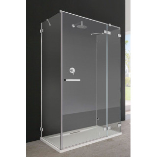 Front kabiny prysznicowej Radaway Arta KDS II, lewy, 140x200cm, szkło przejrzyste, profil Chrome+