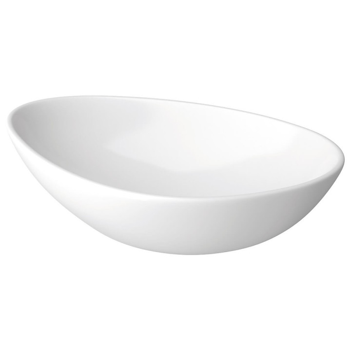 Umywalka nablatowa Cersanit Moduo 55, 56,5 x 36,5 cm, kształt nieregularny, bez przelewu, biały