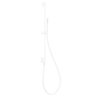 Zestaw natryskowy Tres, drążek przesuwny 82cm z ujęciem wody, słuchawka 1-funkcyjna, wąż, biel matowa