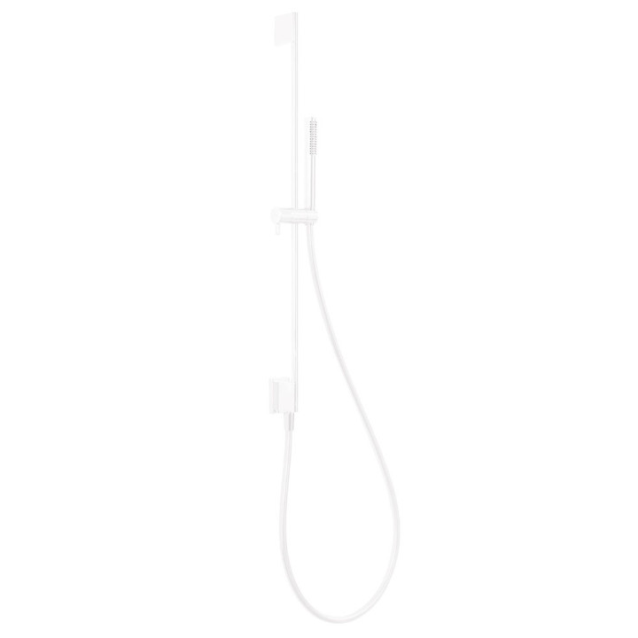 Zestaw natryskowy Tres, drążek przesuwny 82cm z ujęciem wody, słuchawka 1-funkcyjna, wąż, biel matowa