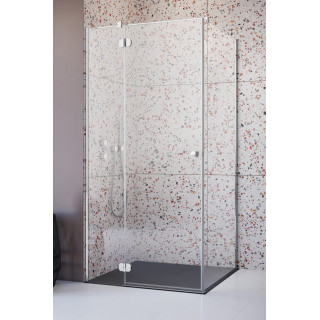 Półokrągła kabina prysznicowa Radaway Torrenta PDJ, 80x80cm, lewa, szkło przejrzyste, profil chrom