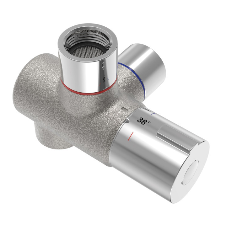 Bateria termostatyczna Tres, natynkowa, chrom