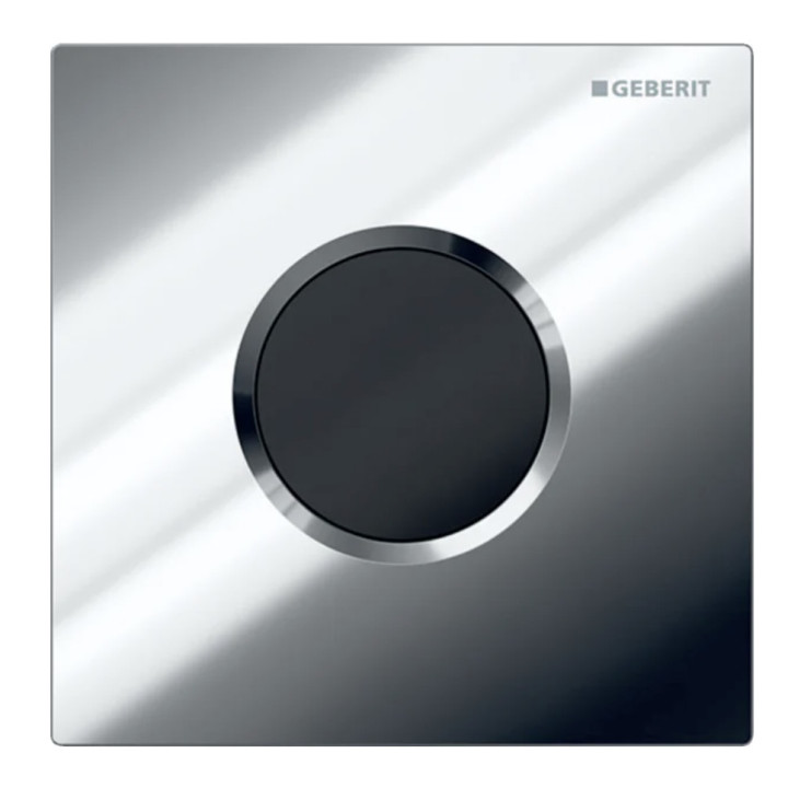Zawór spłukujący dla pisuarów z elektronicznym uruchamianiem spłukiwania Geberit, zasilanie sieciowe, chrom błyszczący