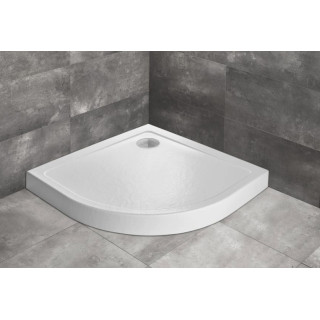 Brodzik akrylowy, półokrągły Radaway DOROS A Compact 90x90, biały