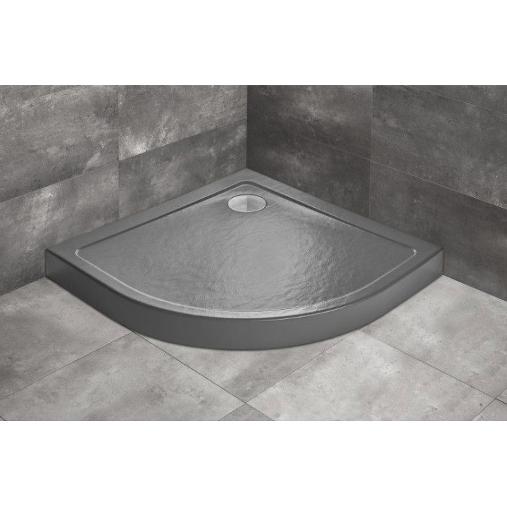 Brodzik akrylowy, półokrągły Radaway DOROS A Compact 90x90, biały