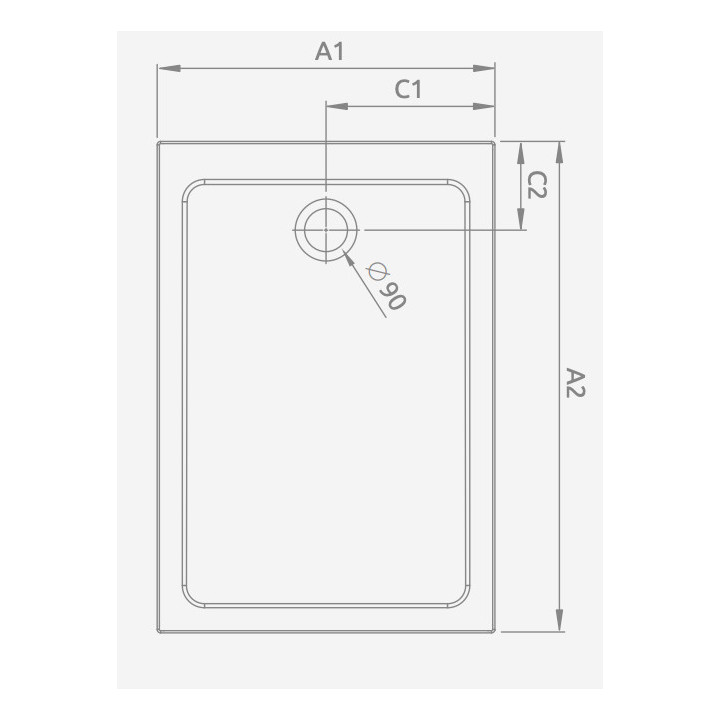 Brodzik prostokątny Radaway Doros D Compact, 130x90cm, akrylowy, stone biały
