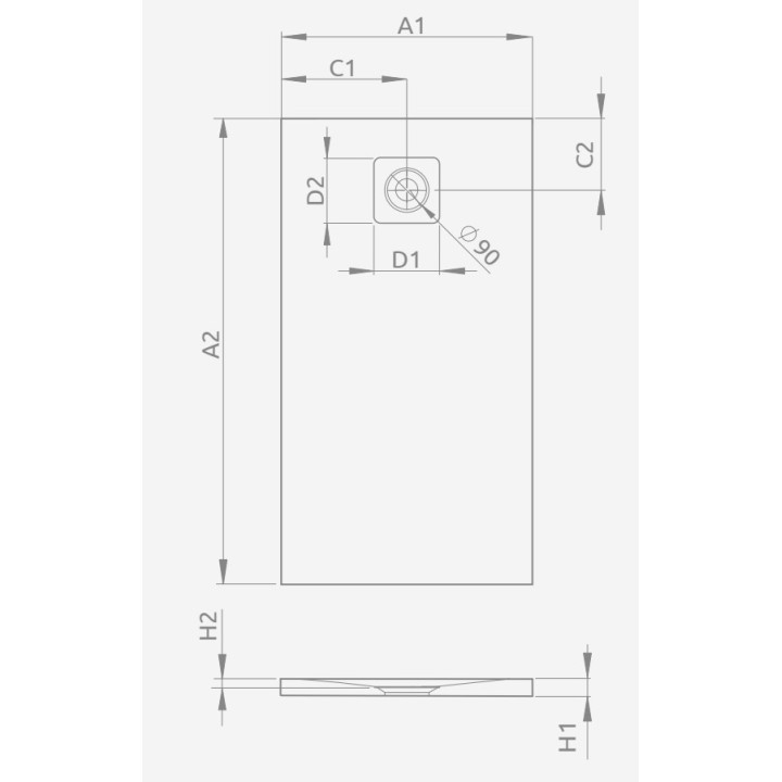 Brodzik pięciokątny Radaway Doros Plus PT E, 100x90cm, prawy, akrylowy, biały