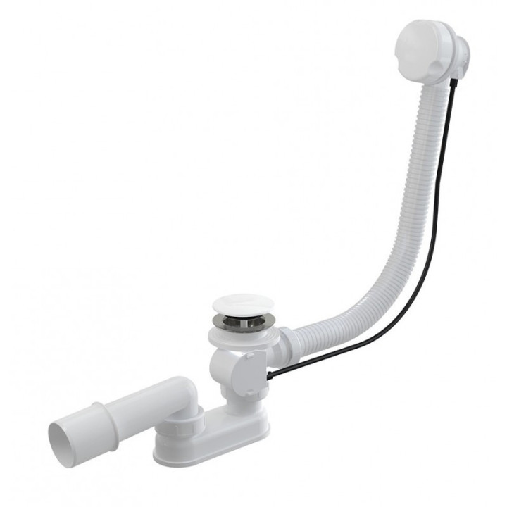 Syfon wannowy Besco, automatyczny, biały