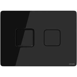 Cersanit PRZYCISK PNEUMATYCZNY ACCENTO SQUARE SZKŁO CZARNE