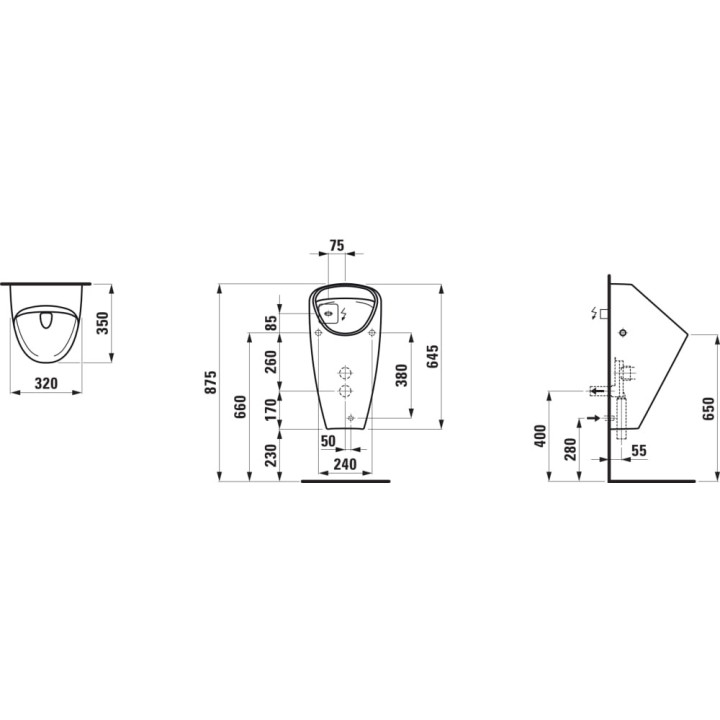 Pisuar Laufen Caprino Plus, H8420620000001