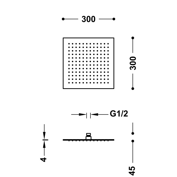 Ramię ścienne Tres, 40cm, czarny mat