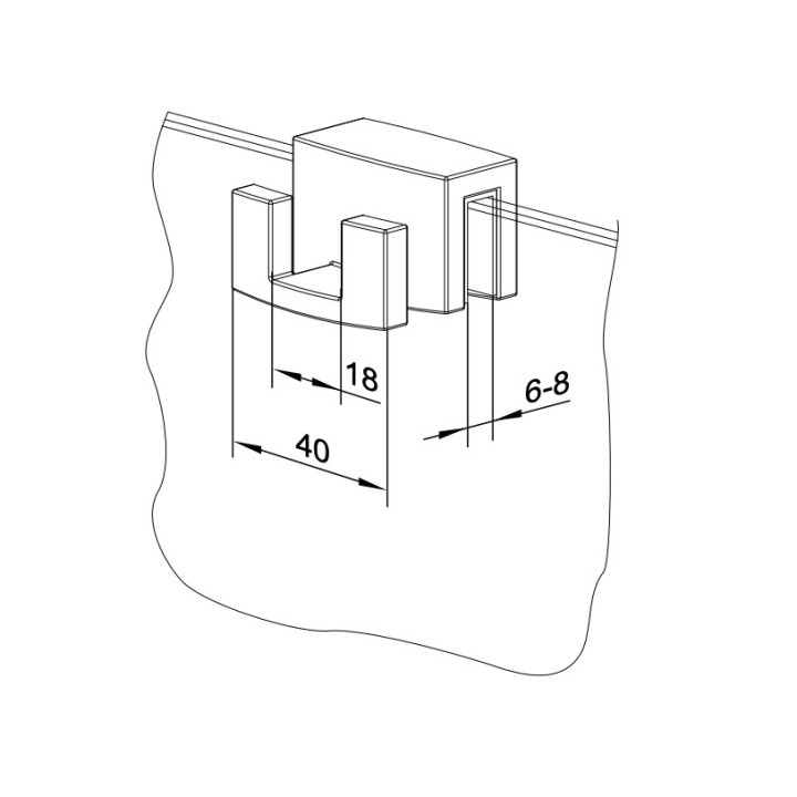 Wieszak do mocowania na szkle Radaway 