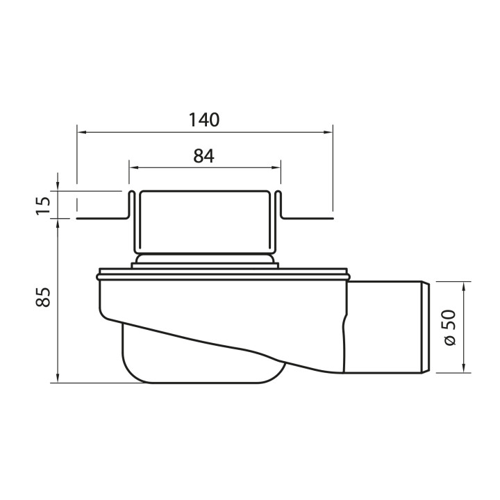 Odpływ liniowy, pełny zestaw,  Wiper New Premium, 500mm, wzór Ponente, wykończenie poler