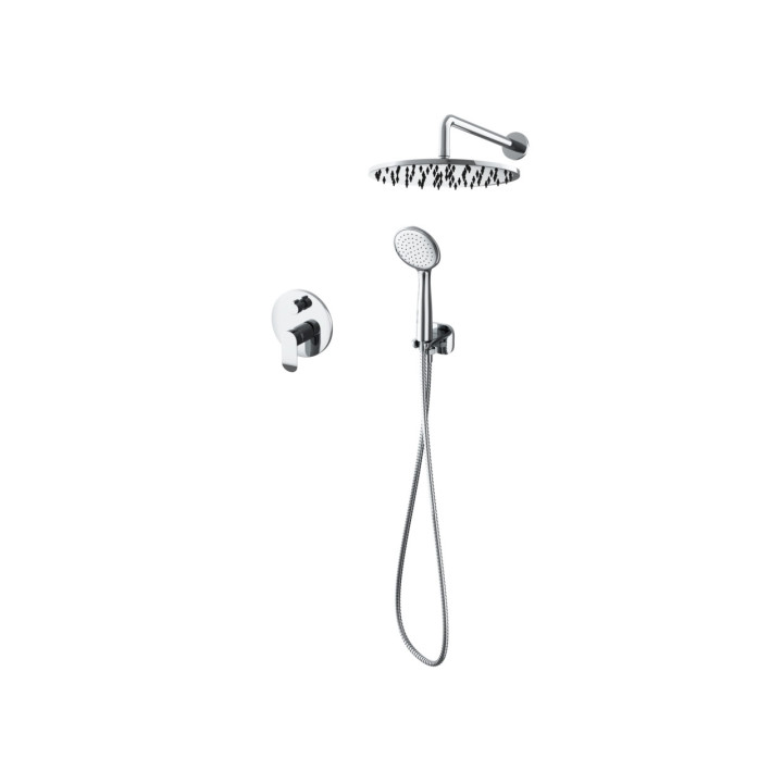 Zestaw prysznicowy Massi Venice, natynkowy, deszczownica 220mm, chrom