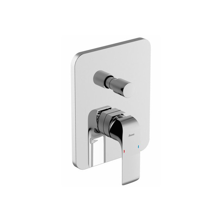 Bateria wannowo-natryskowa  Ravak Flat, podtynkowa z przełącznikiem, do R-box Vari, FL 065.00 