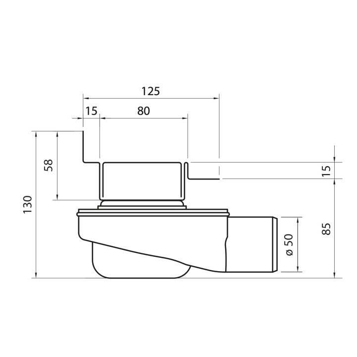 Odpływ liniowy, pełny zestaw,  Wiper New Premium, 500mm, wzór Ponente, wykończenie poler
