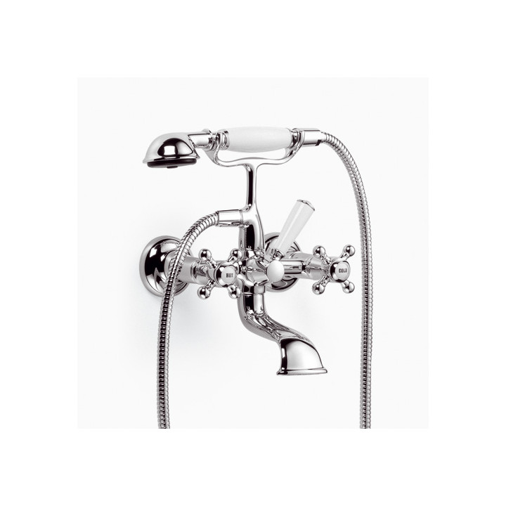 Bateria Dornbracht Madison wannowa do montażu ściennego, z zestawem- sanitbuy.pl