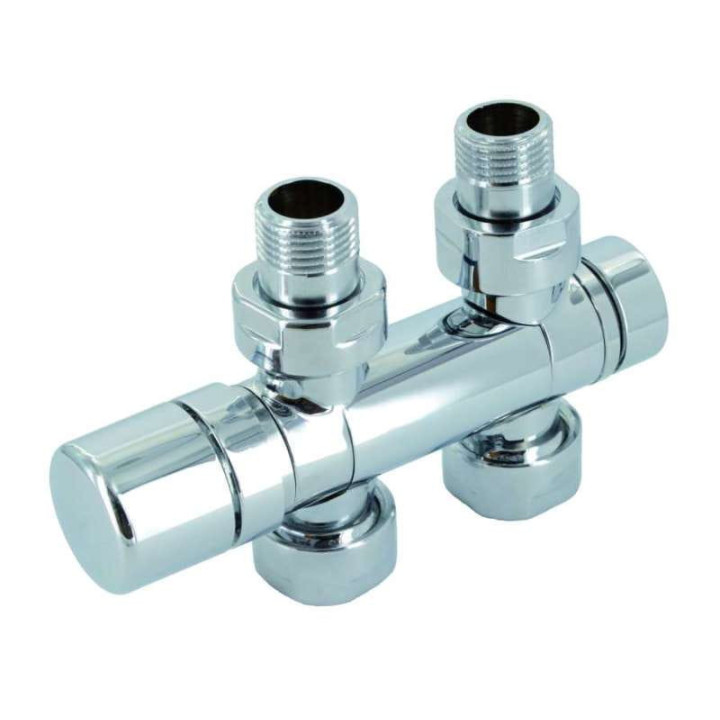 Zestaw zaworowy Zehnder, zespolony, typu U, chrom