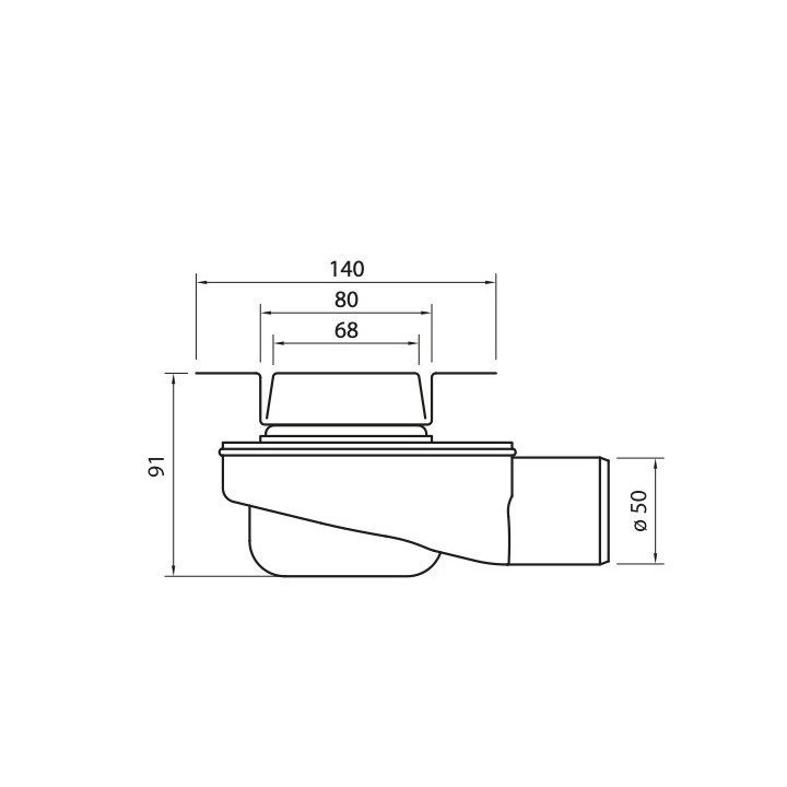 Odpływ liniowy, pełny zestaw, Wiper New Invisible, 500mm, do zabudowania płytkami, wykończenie szlif/mat