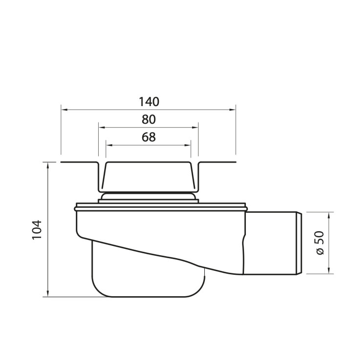 Odpływ liniowy, pełny zestaw, Wiper New Invisible, 500mm, do zabudowania płytkami, syfon Drop 35, wykończenie szlif/mat