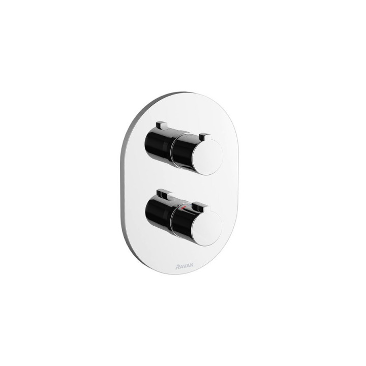 Bateria wannowo/natryskowa Ravak Chrome, termostatyczna, podtynkowa, z przełącznikiem, CR 063.00