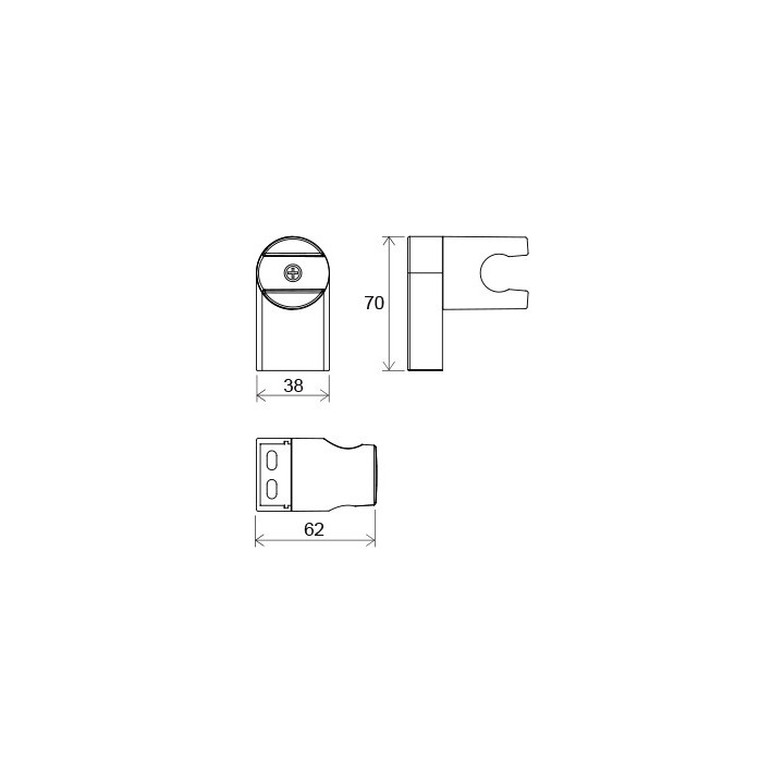 Uchwyt prysznicowy Ravak Chrome, z przegubem, 611.00