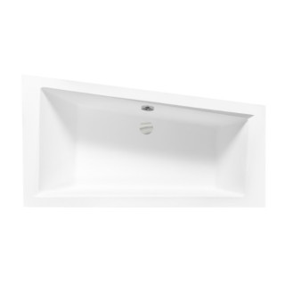 Wanna asymetryczna Besco Avita, 160x75cm, wersja lewa, akrylowa, biała