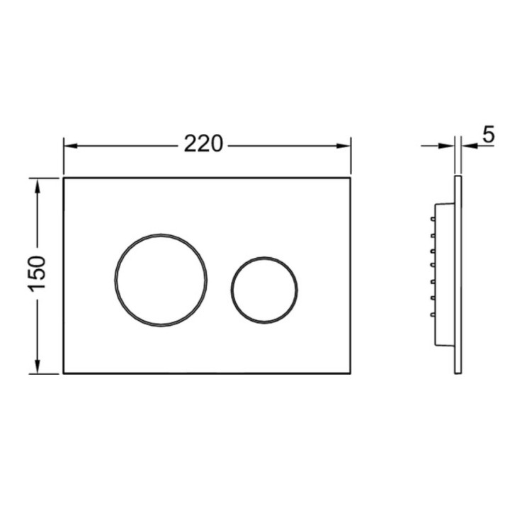 Przycisk spłukujący WC TECEloop, dwudzielny, tworzywo sztuczne, czarny mat