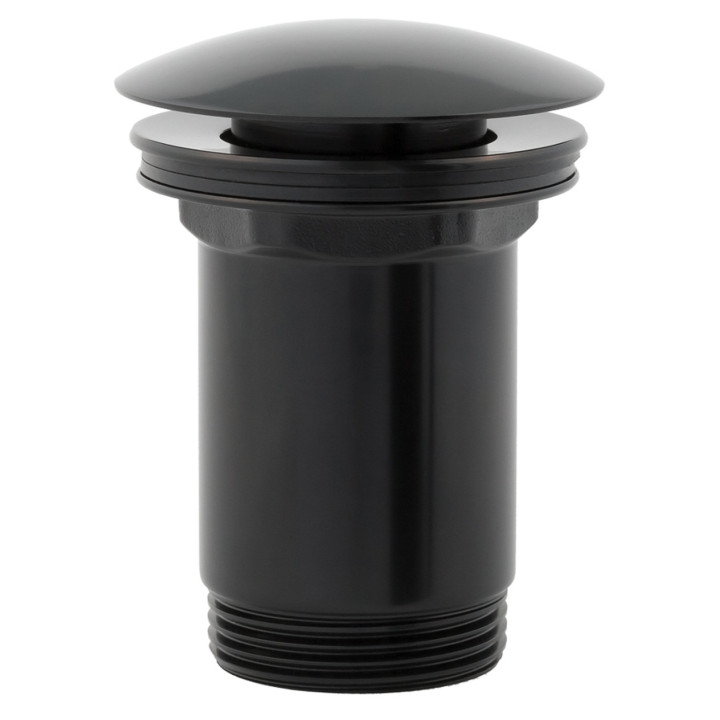 Korek umywalkowy Omnires, klik-klak, metalowy, czarny