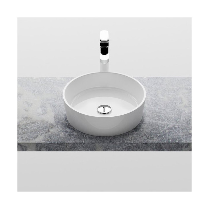 Umywalka nablatowa Ravak Moon 1, bez przelewu, 40cm, biała