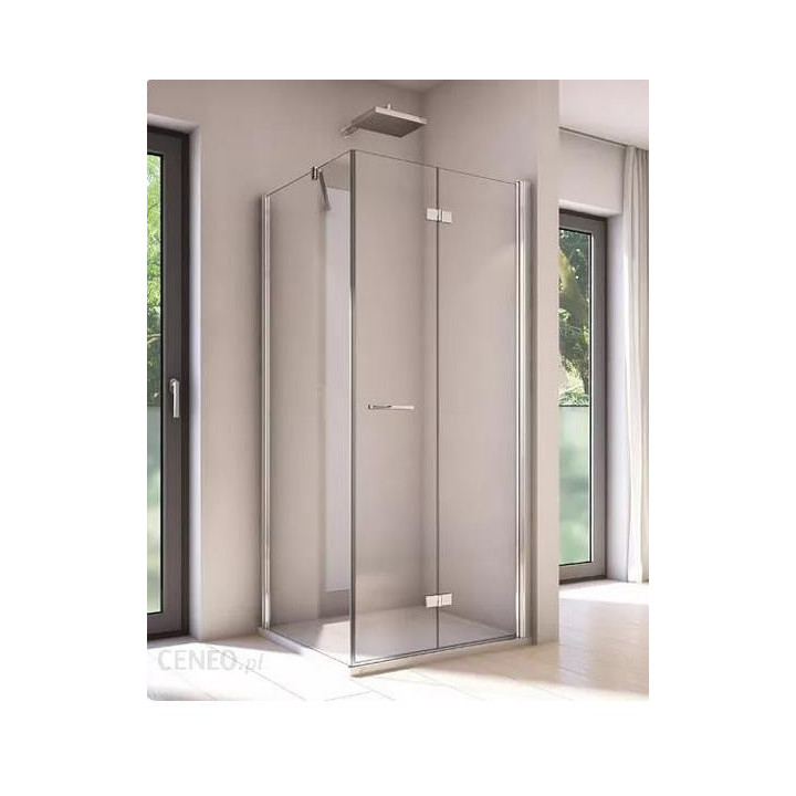 Drzwi prysznicowe do wnęki Sanswiss Solino SOLF1, lewe, 80cm, profil czarny
