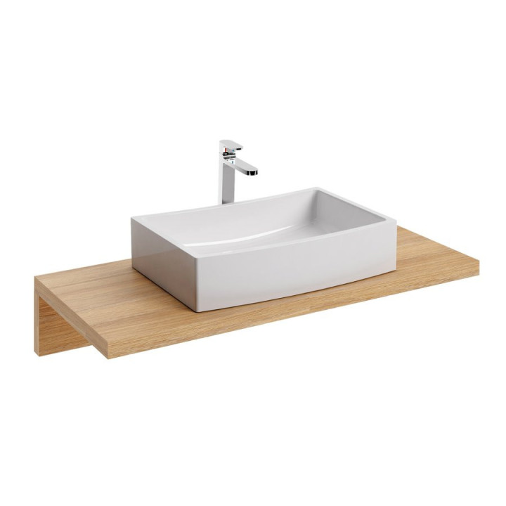 Umywalka nablatowa Ravak Formy 02, 50 cm bez przelewu - biała