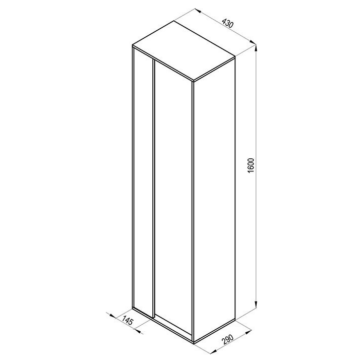 Słupek Ravak SB STEP 430, 43 x 29 cm, biały