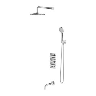 Termostatyczny sytem wannowy Omnires Y, podtynkowy, 3 wyjścia wody, chrom