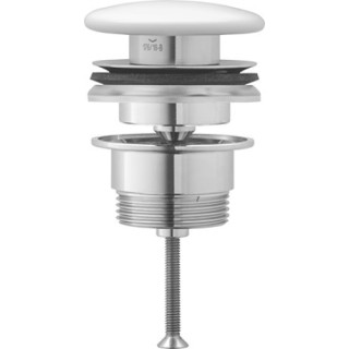 Zawór push-open Duravit, do umywalek z przelewem, biały
