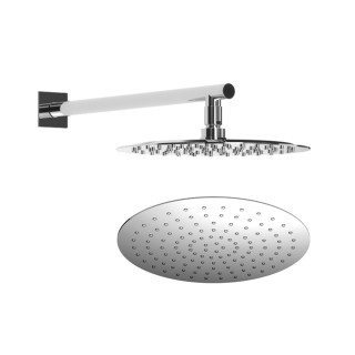 Deszczownica Bruma FlowRS, okrągła, 300 mm, z ramieniem ściennym 350 mm, chrom