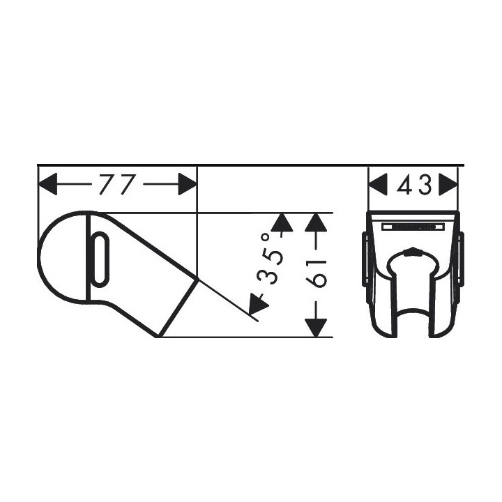Uchwyt prysznicowy Hansgrohe Porter S, chrom