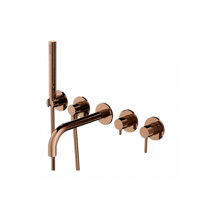 Bateria 3-wyjściowa GoClick, Omnires GC podtynkowa, prysznic 1-funkcyjny - chrom