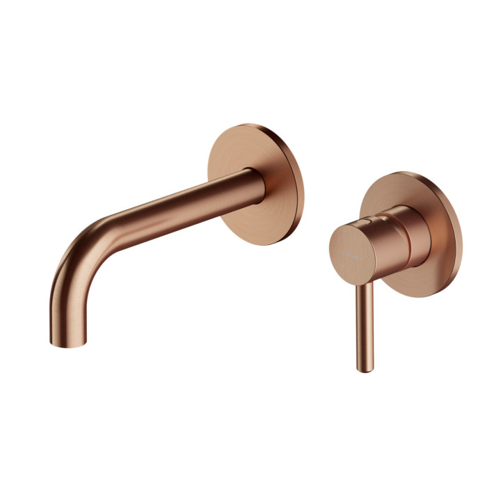 Bateria umywalkowa Omnires Y, podtynkowa, 2-otworowa, wylewka 18,5cm, złoty szczotkowany