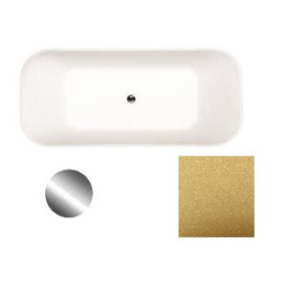 Wanna wolnostojąca Besco Assos B&W, 160x70cm, czarny/biały