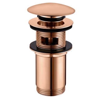 Korek klik-klak do syfonu umywalkowego Omnires, miedź szczotkowana