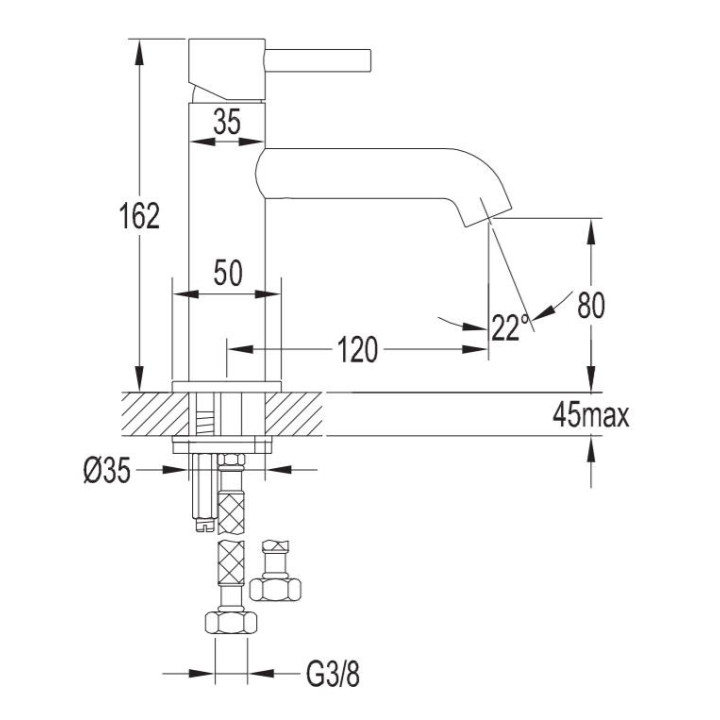 Bateria umywalkowa Omnires Y stojąca, złota- sanitbuy.pl