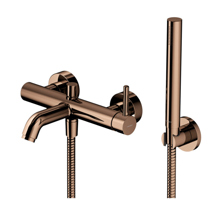 Bateria prysznicowa Omnires Y, natynkowa, jednouchwytowa, czarny