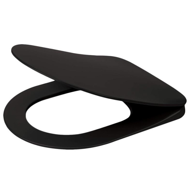 Miska WC Deante Peonia Zero, 51x36cm, wisząca, bezkołnierzowa, antracyt, titanium