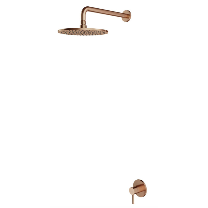 System prysznicowy Omnires Y, podtynkowy, 2 wyjścia wody, deszczownica 25cm, słuchawka 1-funkcyjna, grafit