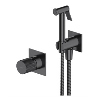 Podtynkowy zestaw bidetowy Omnires Contour, bateria z rączką bidetową, wężem 125cm i uchwytem, złoty szczotkowany