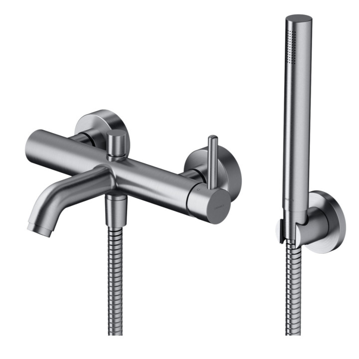 Bateria prysznicowa Omnires Y, natynkowa, jednouchwytowa, czarny