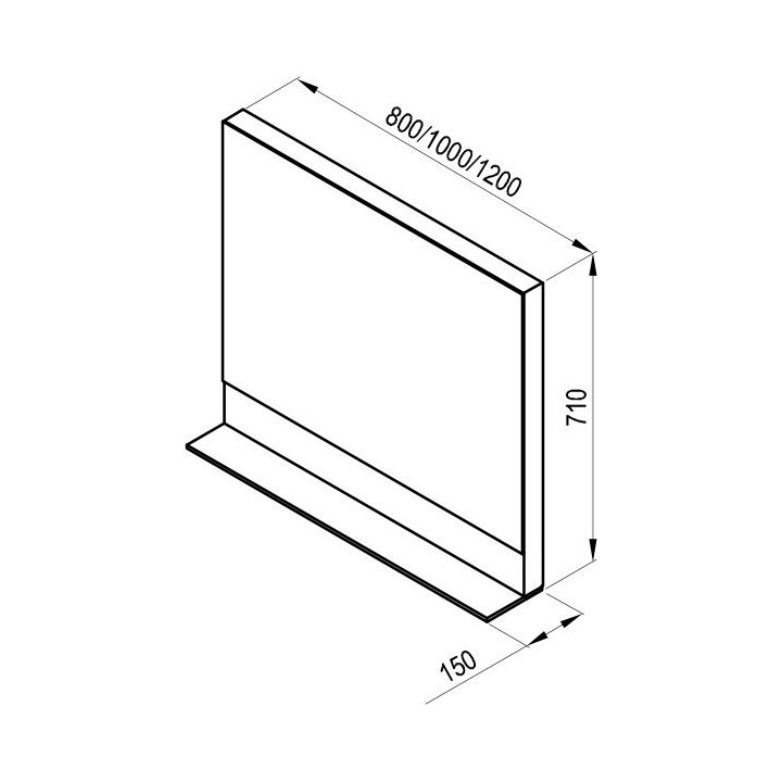 Lustro Ravak Formy, 800 dąb