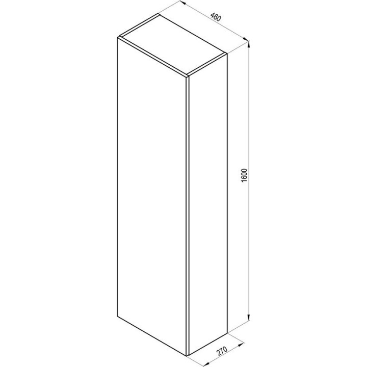 Słupek boczny SB Ravak Formy 460, orzech