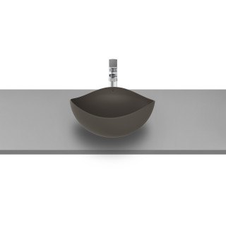 Umywalka nablatowa Roca Ohtake, 55x38,5cm, bez przelewu, FINECERAMIC, biały połysk